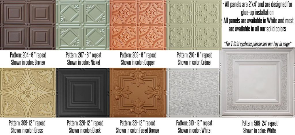 faux tin ceiling tile options